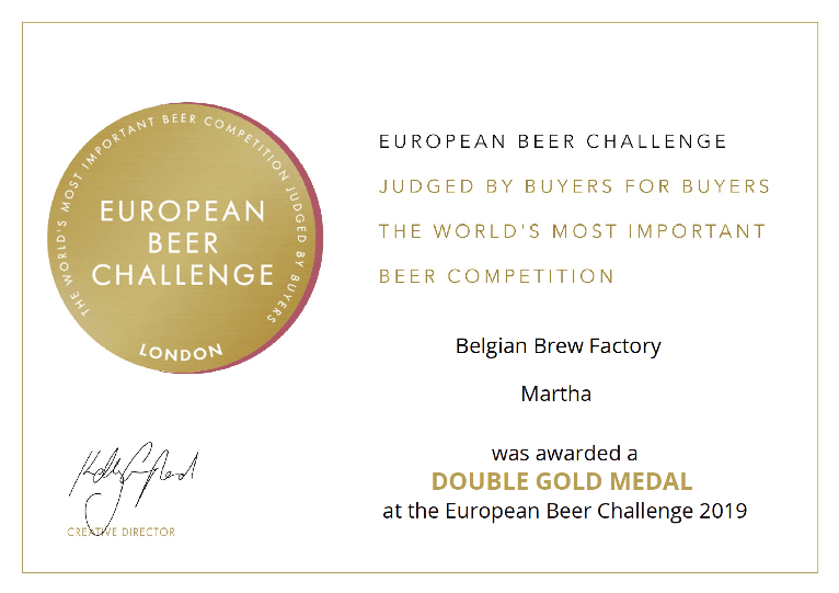 Award won by The brew society at Kortrijk